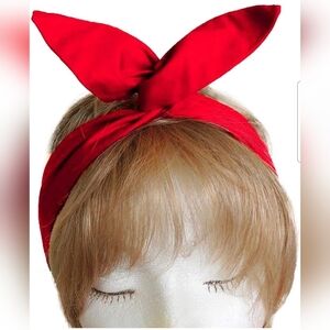 ✨ADD-ON✨Red Solid Headband with Wire